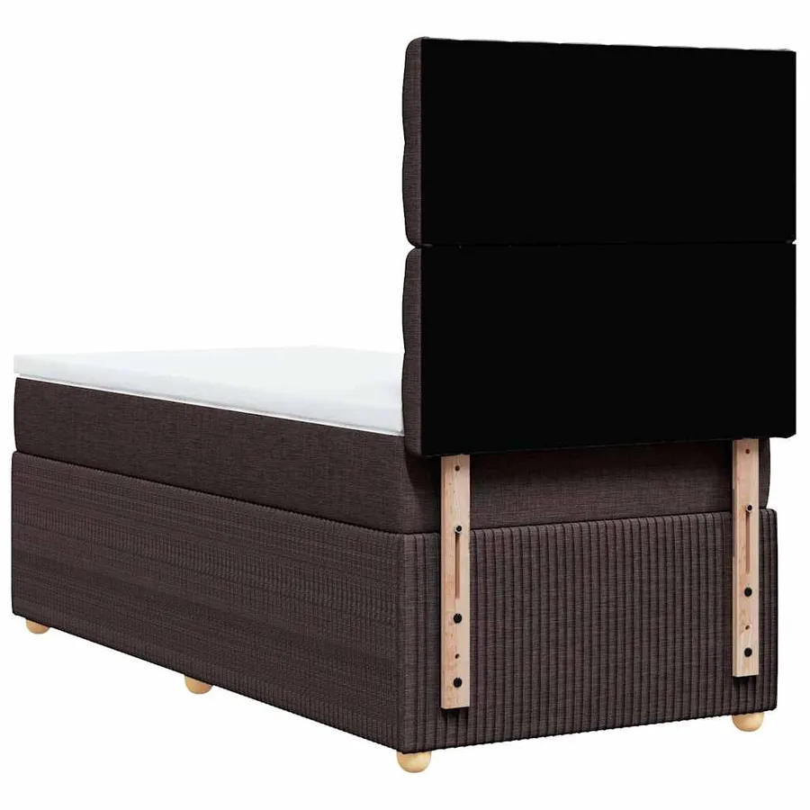 Sommier à lattes de lit avec matelas Marron foncé 90x200 cm - 6