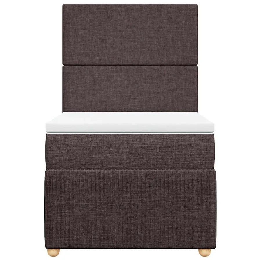 Sommier à lattes de lit avec matelas Marron foncé 90x200 cm - 4