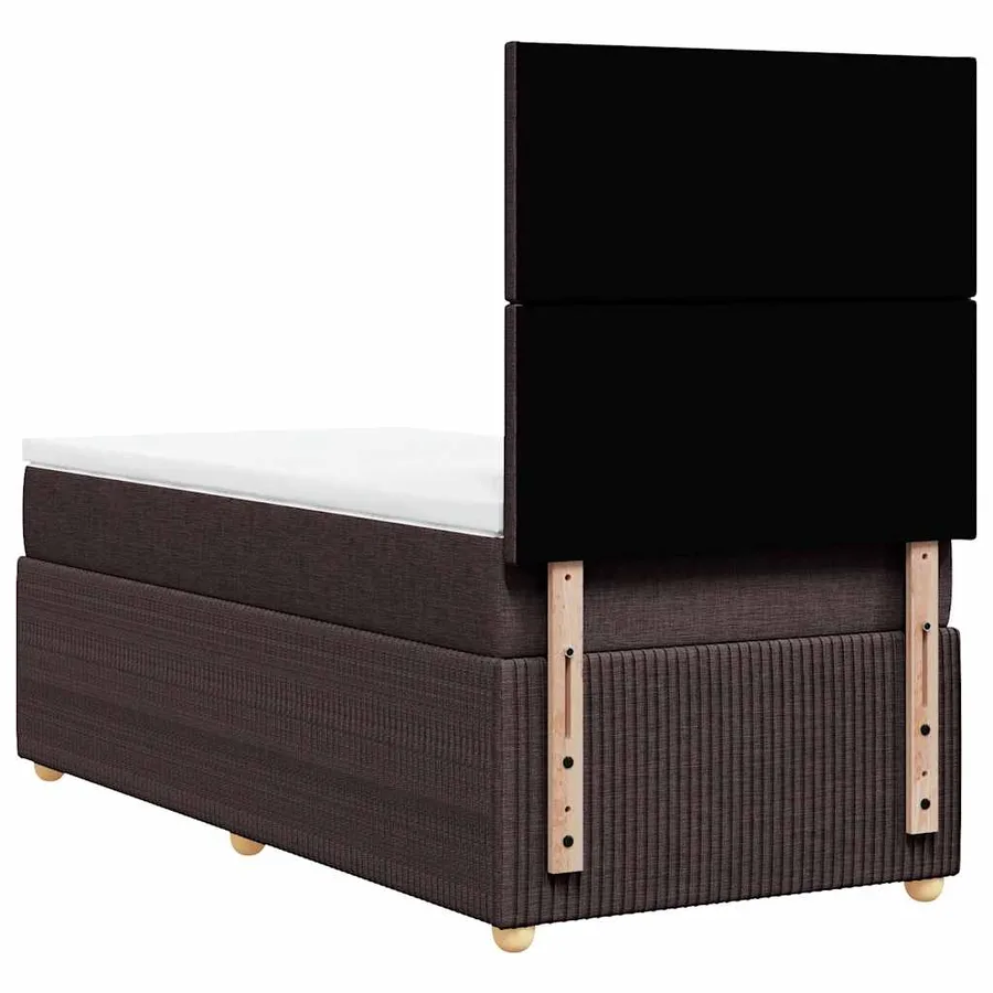Sommier à lattes de lit avec matelas Marron foncé 90x200 cm - 6