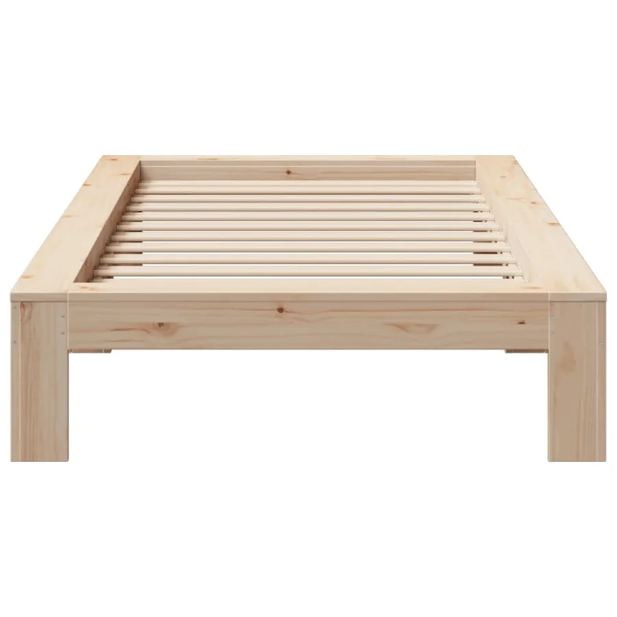Cadre de lit sans matelas 90x190 cm bois de pin massif - 4