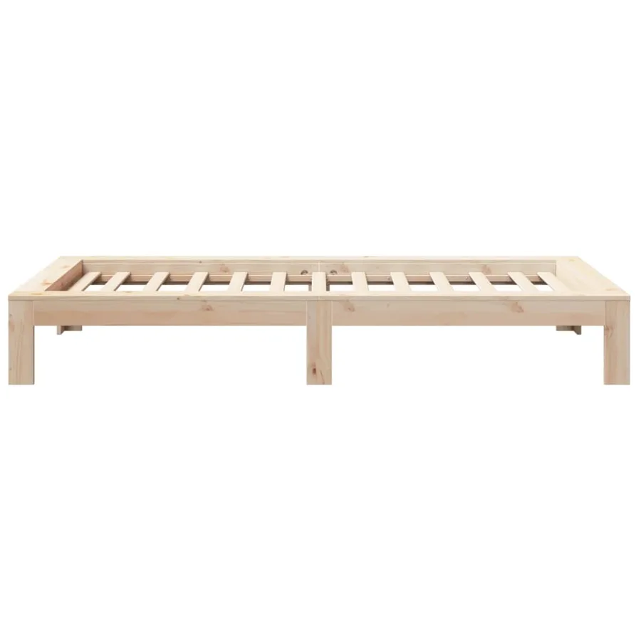 Cadre de lit sans matelas 90x190 cm bois de pin massif - 5
