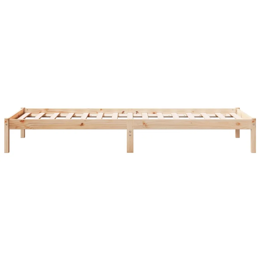 Cadre de lit extra long sans matelas 80x220 cm bois massif pin - 5