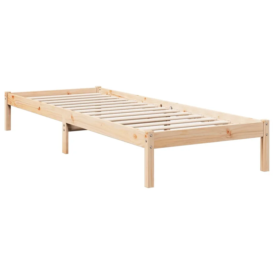 Cadre de lit extra long sans matelas 80x210 cm bois massif pin - 3