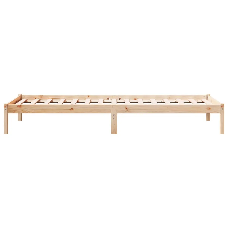 Cadre de lit extra long sans matelas 80x210 cm bois massif pin - 5