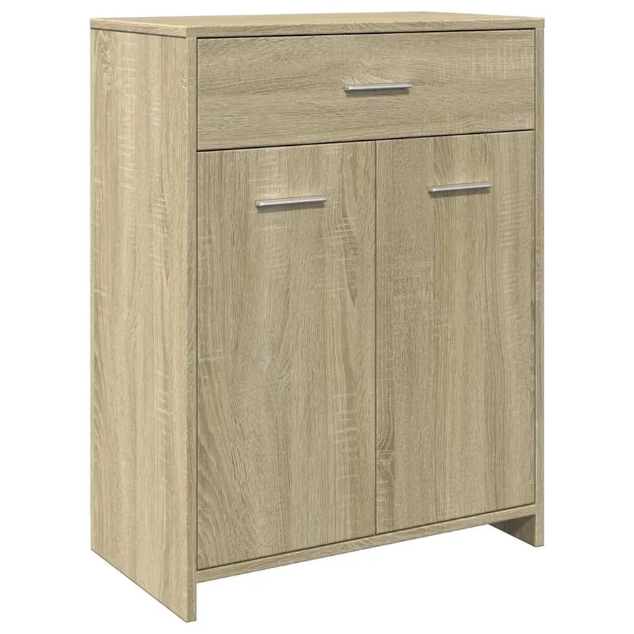 Armoire de salle de bain Chêne sonoma 60x33x80 cm Aggloméré - 2