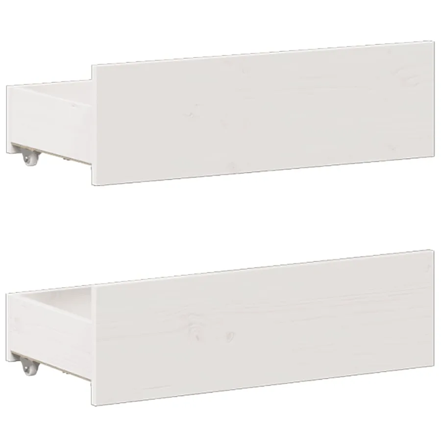 Cadre de lit sans matelas avec tête de lit blanc 150x200 cm pin - 8