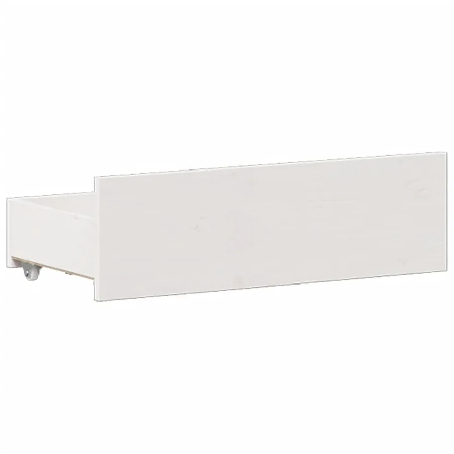 Cadre de lit sans matelas avec tête de lit blanc 150x200 cm pin - 9