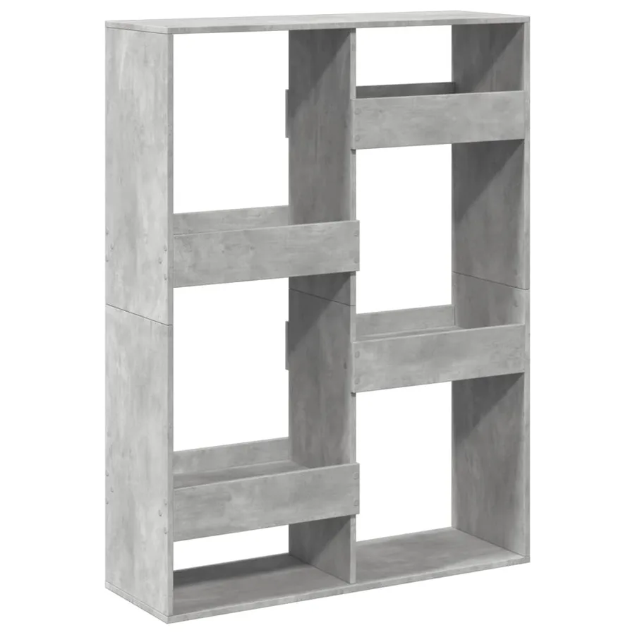 Cloison de séparation gris béton 100x33x135cm bois d'ingénierie - 2