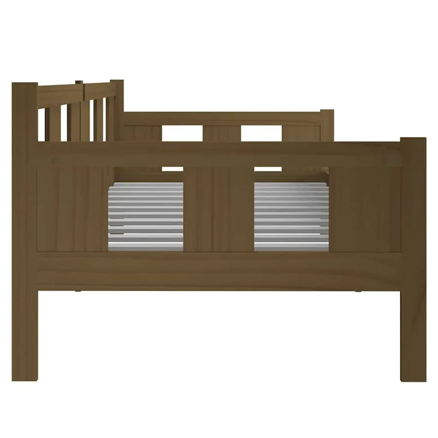 Lit de jour sans matelas marron miel bois pin massif 90x190 cm - 8