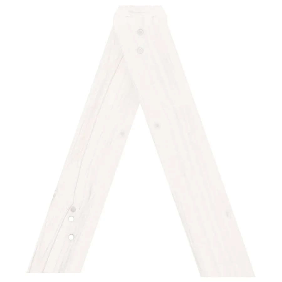 Tabourets lot de 2 blanc 40x40x45 cm bois massif de pin - 7