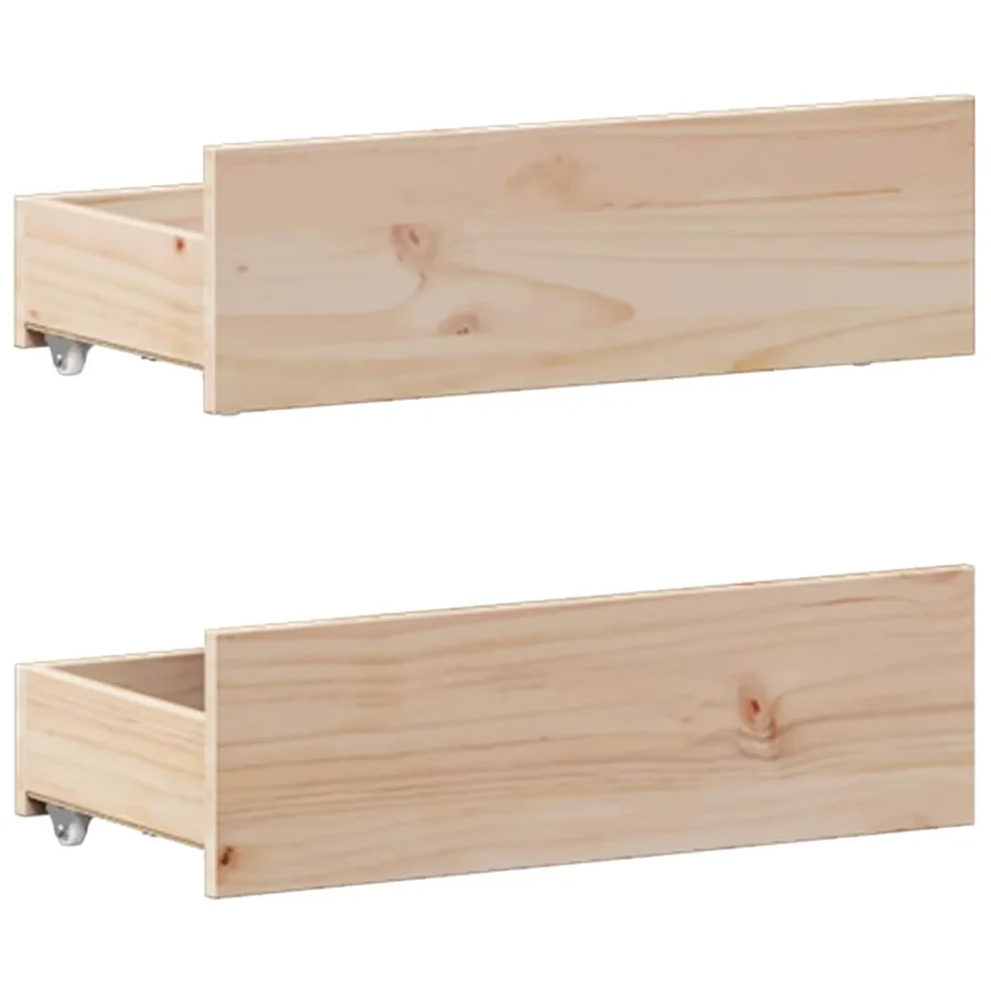 Cadre de lit sans matelas avec tête de lit 135x190 cm bois pin - 8