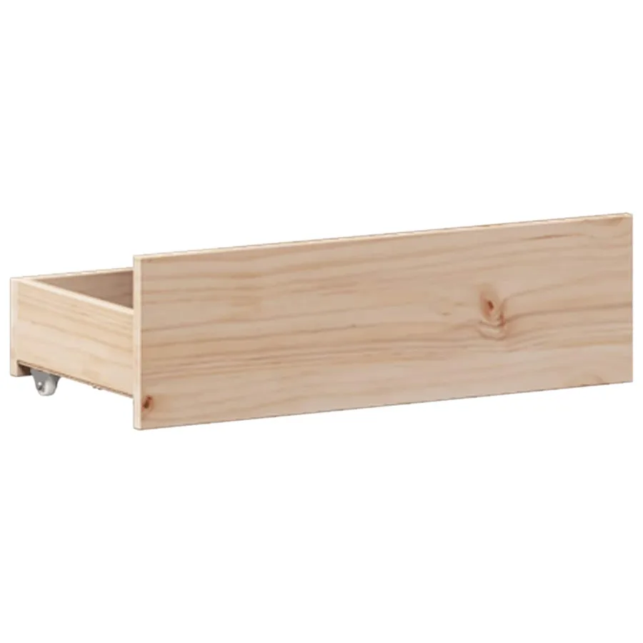 Cadre de lit sans matelas avec tête de lit 135x190 cm bois pin - 9