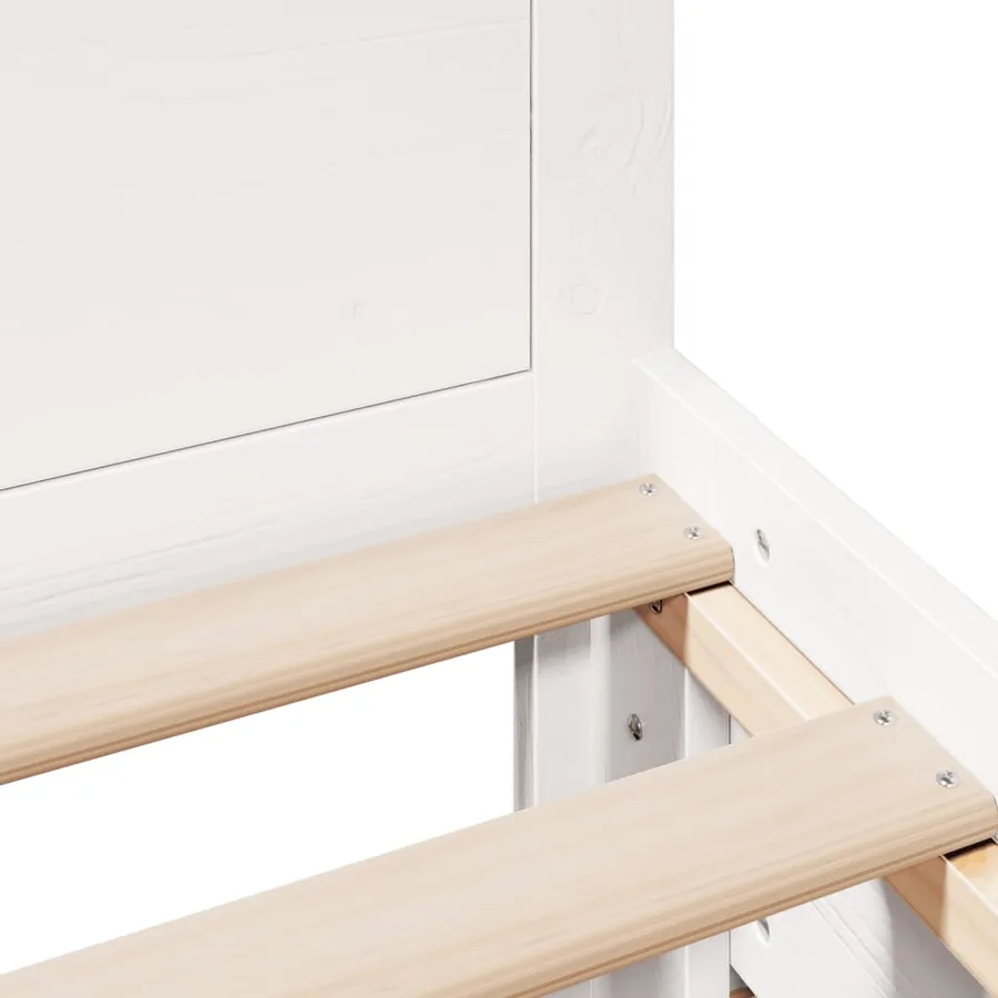Cadre de lit sans matelas avec tête de lit 90x200cm bois de pin - 11