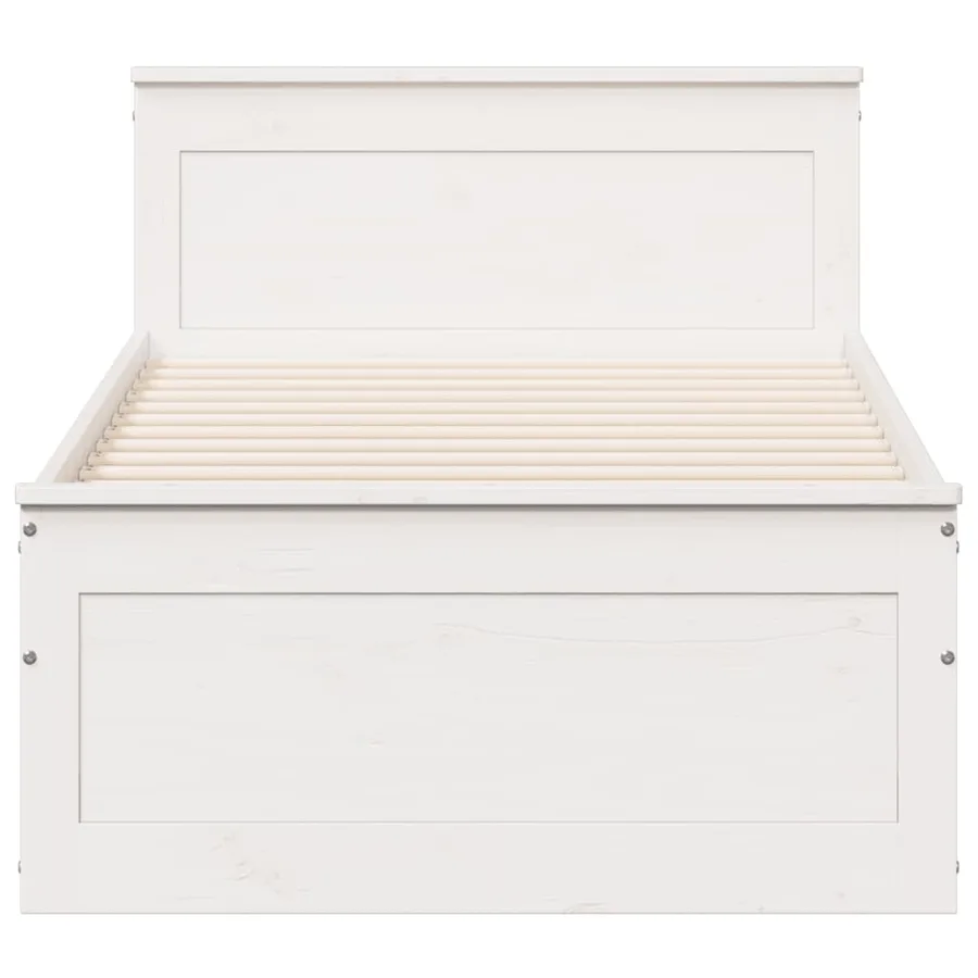 Cadre de lit sans matelas avec tête de lit 90x200cm bois de pin - 4