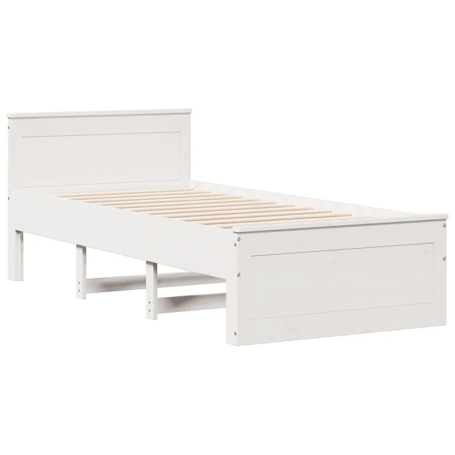 Cadre de lit sans matelas avec tête de lit 90x200cm bois de pin - 7