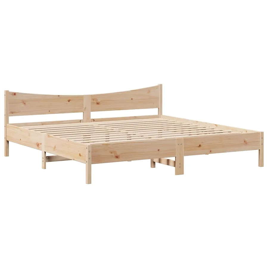 Cadre de lit avec tiroirs 200x200 cm bois massif de pin - 5