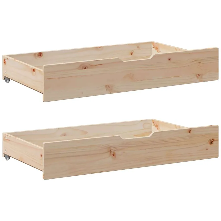 Lit de jour avec tiroirs sans matelas 90x200 cm bois massif - 8