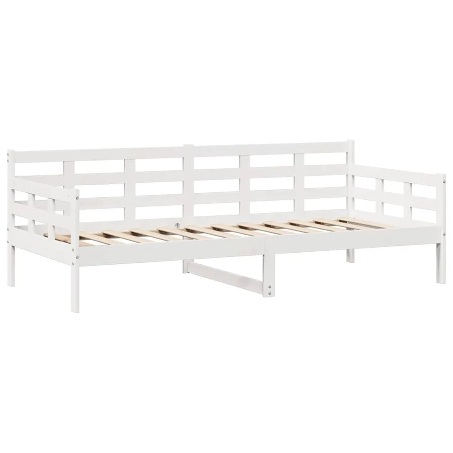 Lit de jour et tiroirs sans matelas blanc 80x200 cm bois massif - 7
