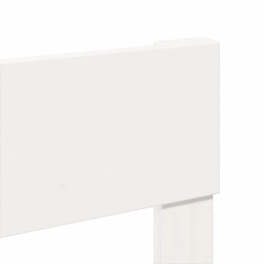 Cadre de lit sans matelas blanc 90x200 cm bois de pin massif - 10