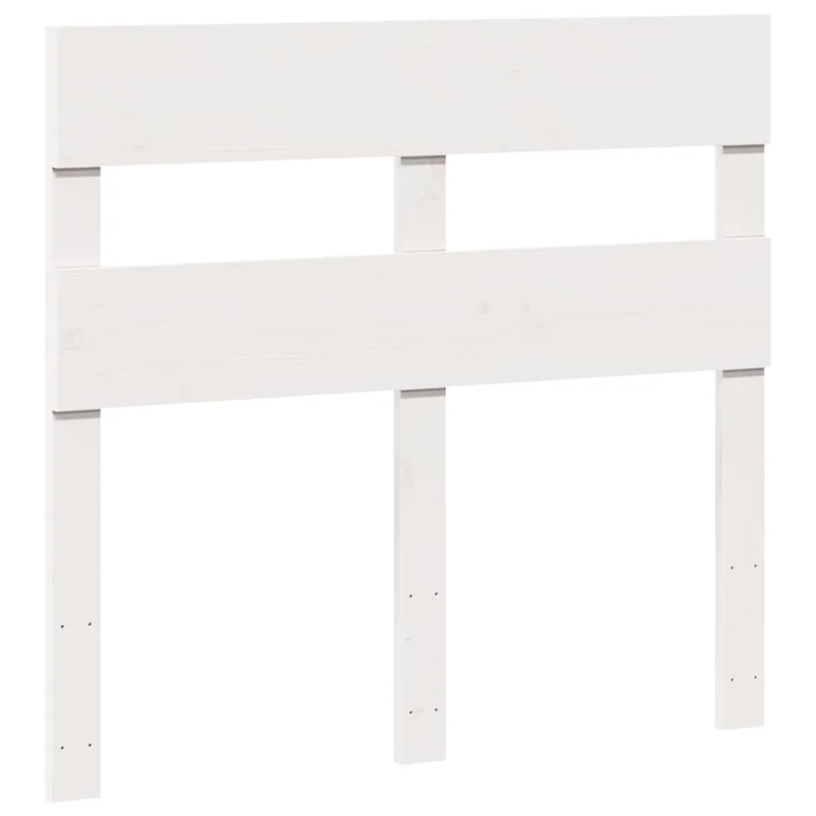 Cadre de lit sans matelas blanc 90x200 cm bois de pin massif - 6