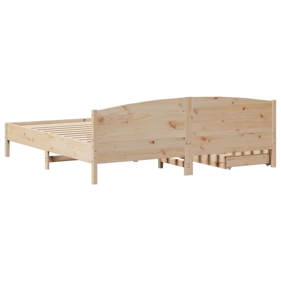 Cadre de lit sans matelas 180x200 cm bois massif de pin - 8