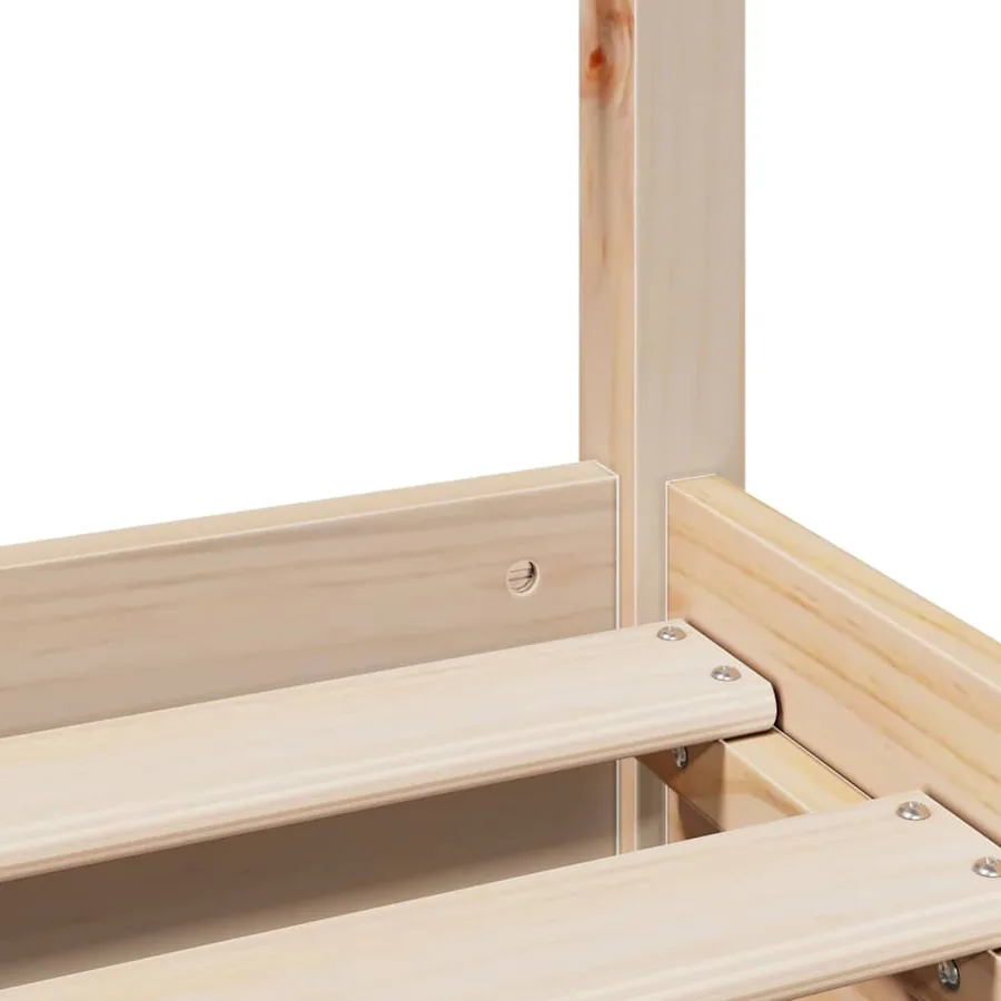 Cadre de lit sans matelas 160x200 cm bois massif de pin - 10