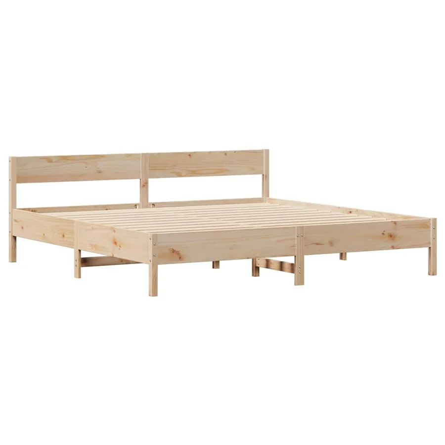 Cadre de lit sans matelas 160x200 cm bois massif de pin - 5