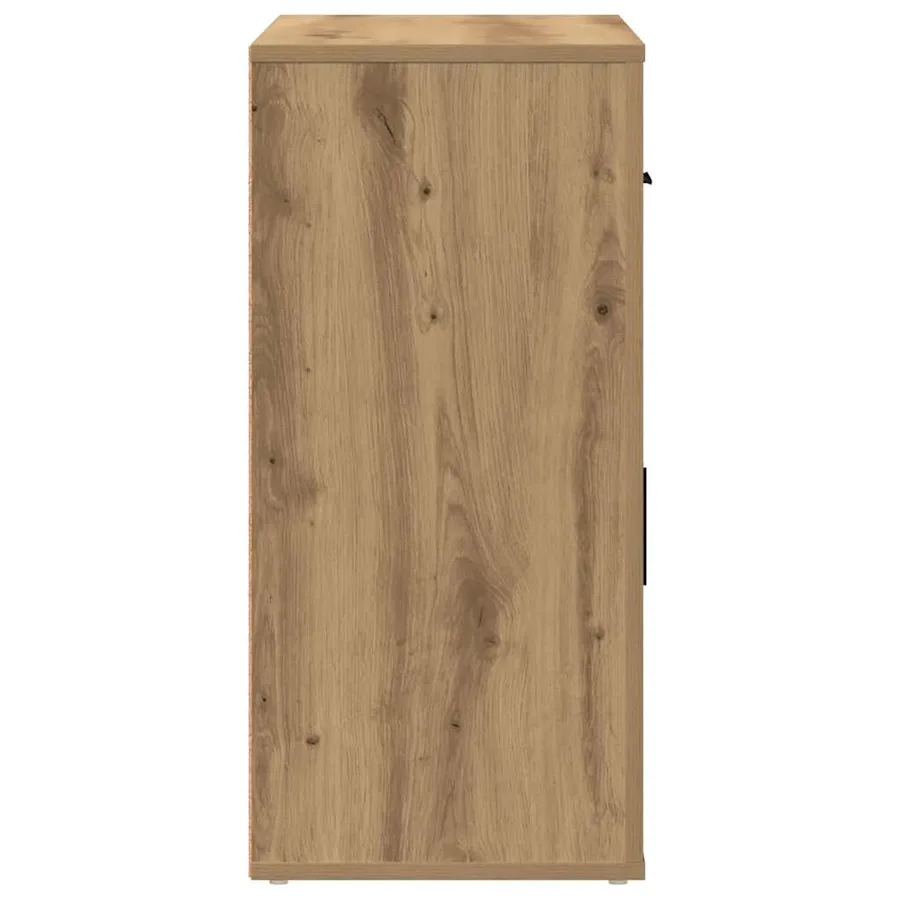Buffet chêne artisanal 80x33x70 cm bois d'ingénierie - 6