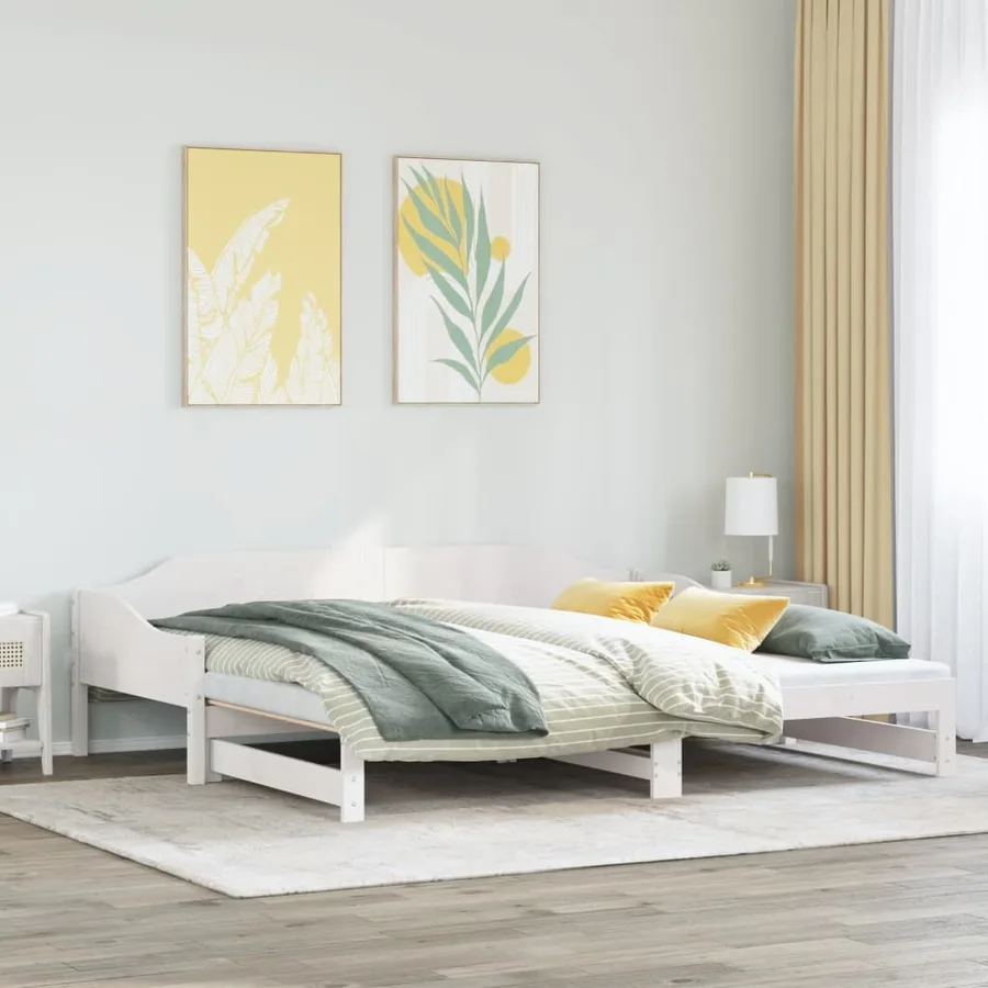 Lit de jour et lit gigogne sans matelas 90x190 cm bois massif - 4