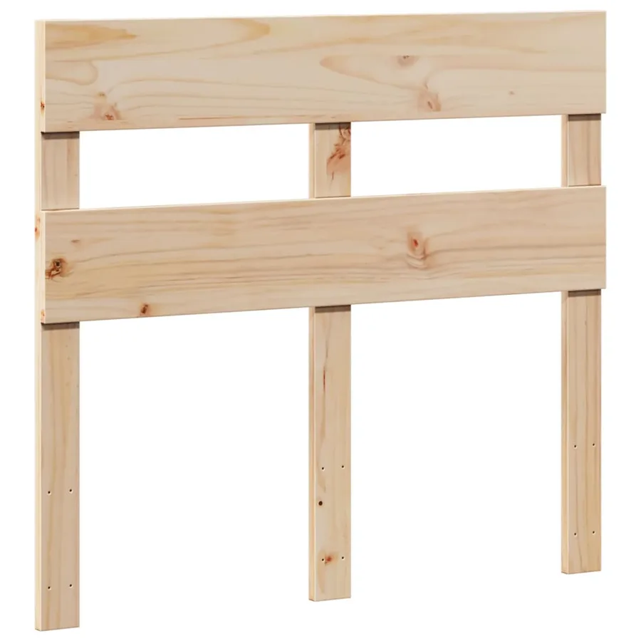 Cadre de lit sans matelas 75x190 cm bois de pin massif - 6