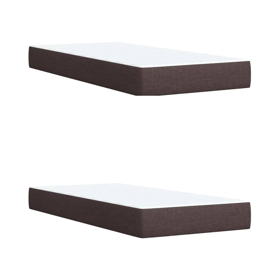 Sommier à lattes de lit avec matelas Marron foncé 200x200 cm - 11