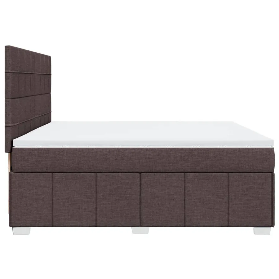 Sommier à lattes de lit avec matelas Marron foncé 200x200 cm - 7