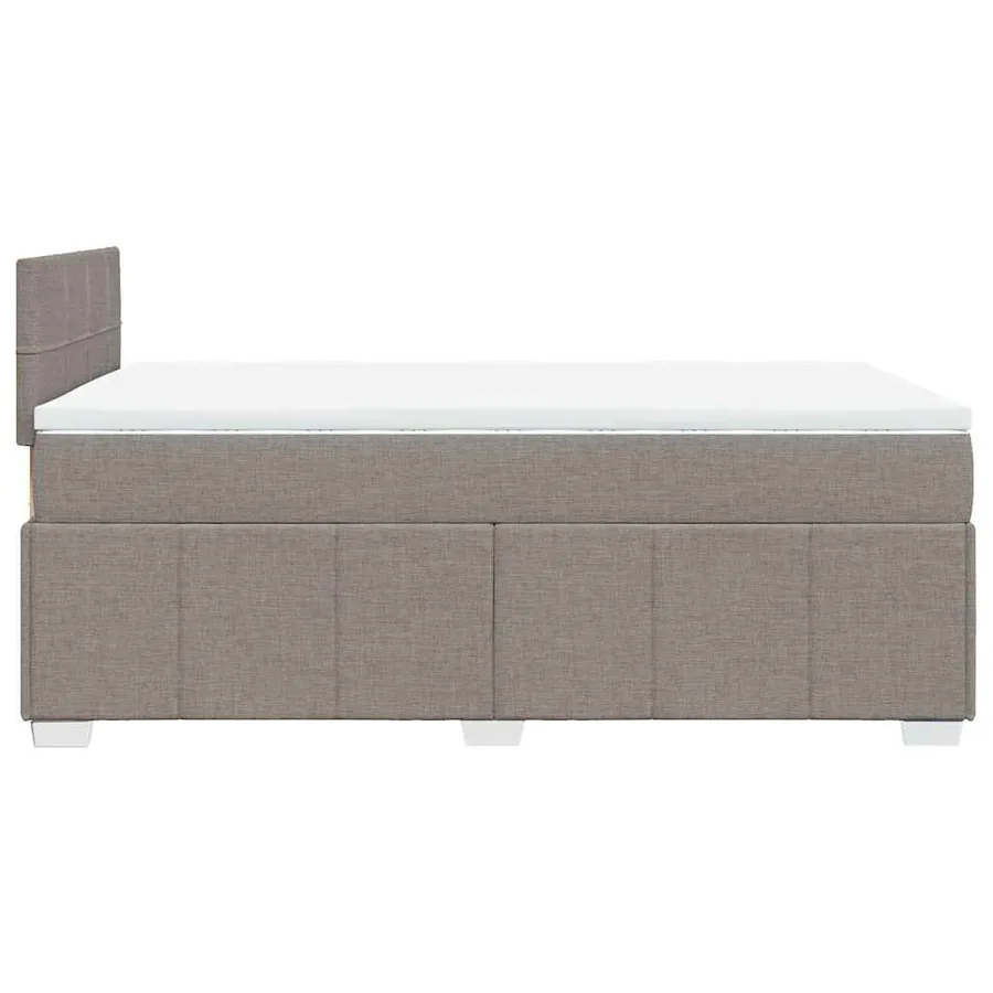 Sommier à lattes de lit avec matelas Taupe 120x200 cm Tissu - 5