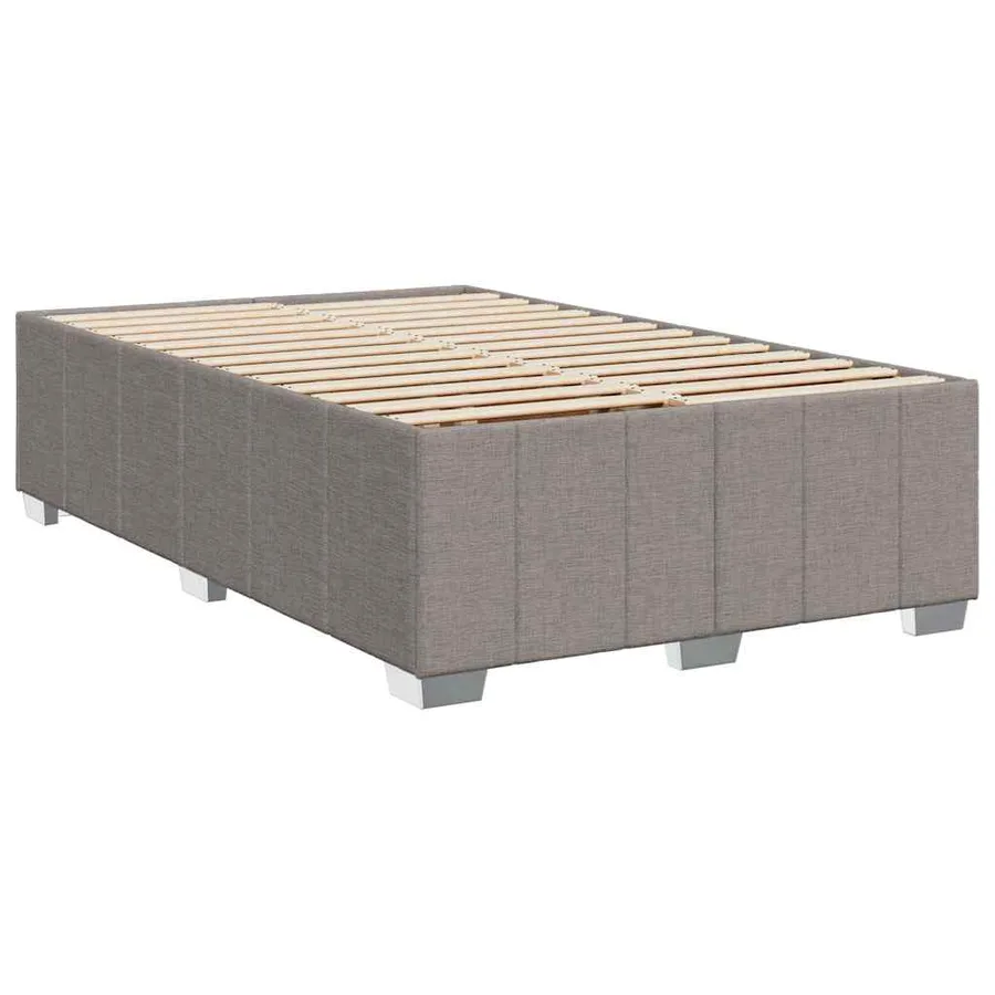 Sommier à lattes de lit avec matelas Taupe 120x200 cm Tissu - 8