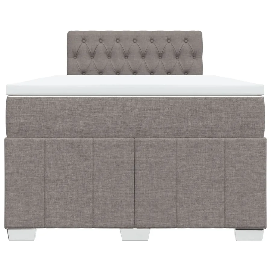 Sommier à lattes de lit avec matelas Taupe 120x200 cm Tissu - 6