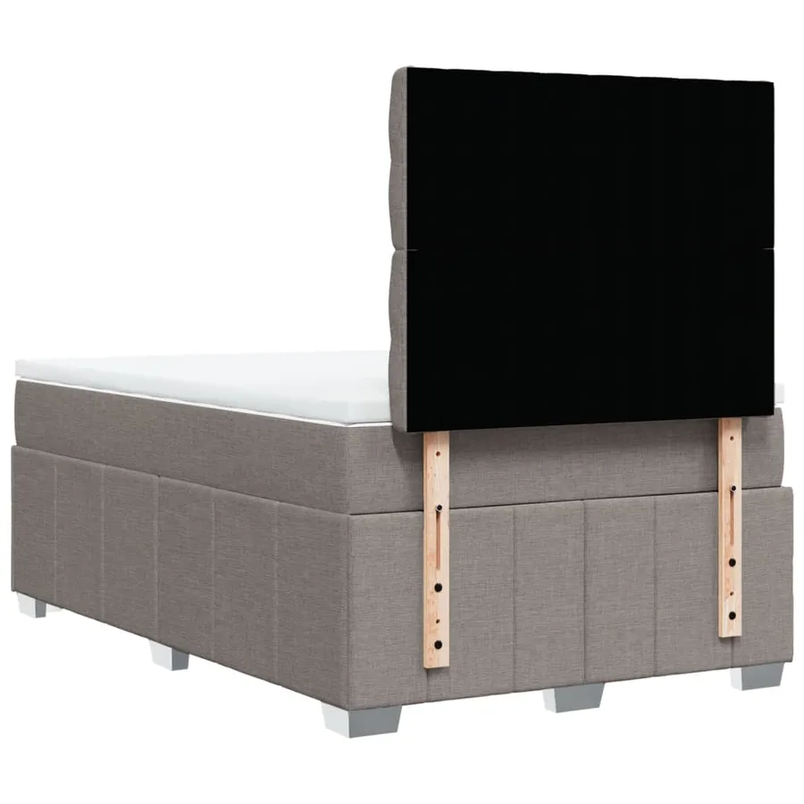 Sommier à lattes de lit avec matelas Taupe 120x200 cm Tissu - 6