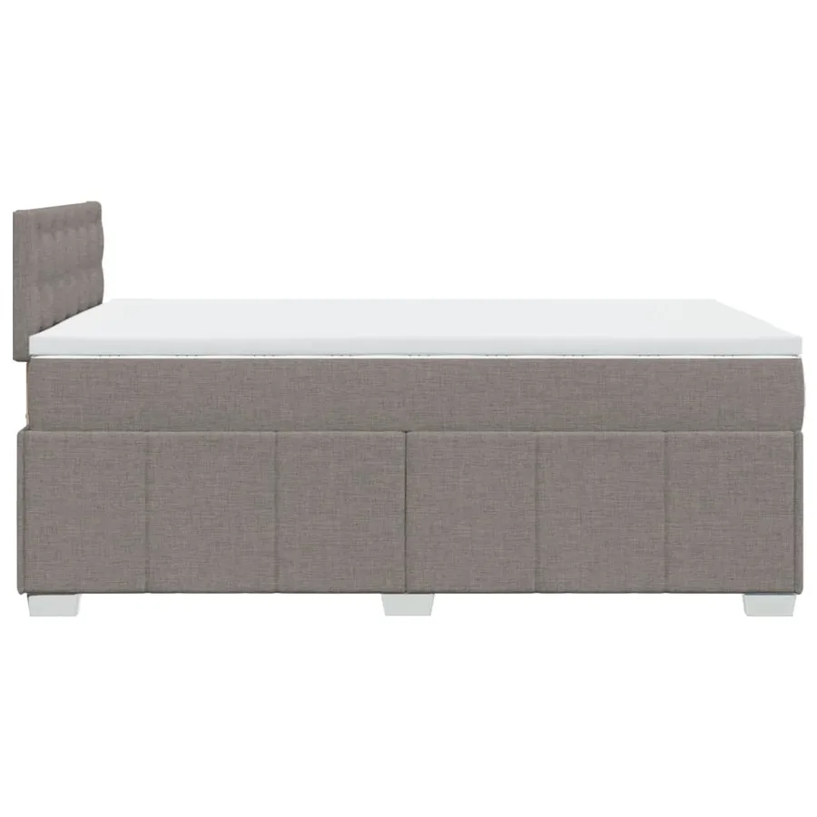 Sommier à lattes de lit avec matelas Taupe 120x200 cm Tissu - 5