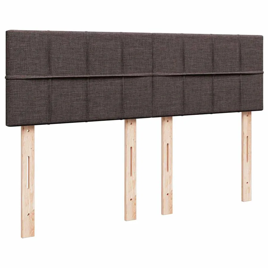 Sommier à lattes de lit avec matelas Marron foncé 140x190 cm - 7