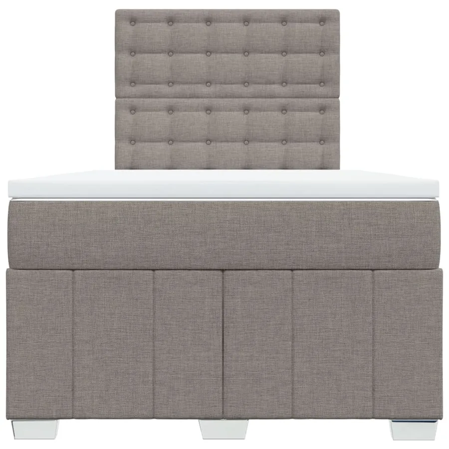 Sommier à lattes de lit avec matelas Taupe 120x200 cm Tissu - 6