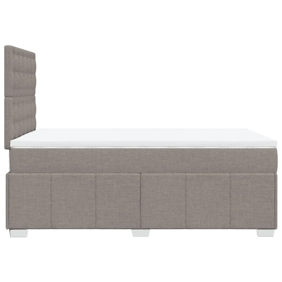 Sommier à lattes de lit avec matelas Taupe 120x200 cm Tissu - 7
