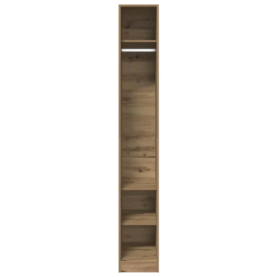 Garde-robe chêne artisanal 30x50x200 cm bois d'ingénierie - 4
