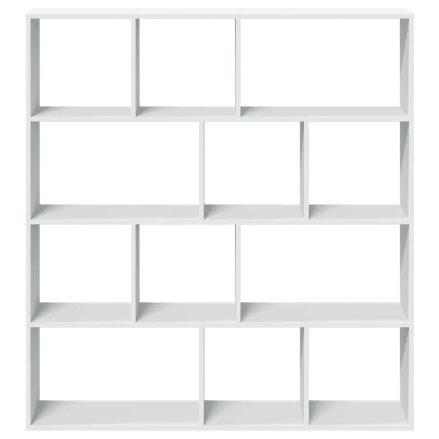 Bibliothèque blanc 132x29x141,5 cm bois d'ingénierie - 5