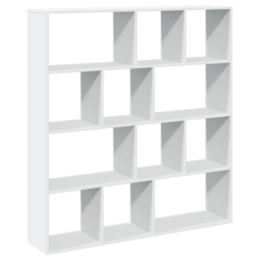 Bibliothèque blanc 132x29x141,5 cm bois d'ingénierie - 7