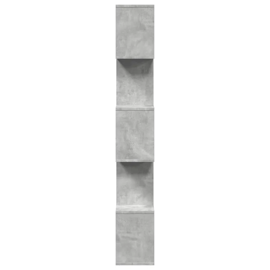 Étagère séparatrice de pièce à 5 niveaux gris béton 70x24x161cm - 7