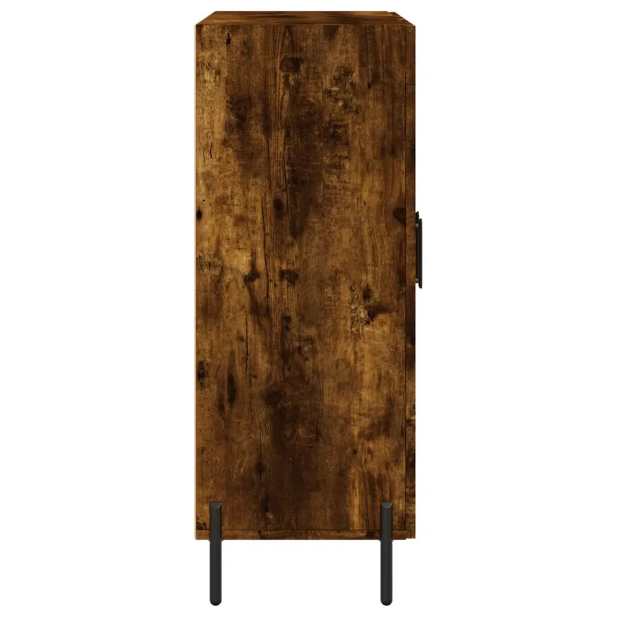 Buffet chêne fumé 69,5x34x90 cm bois d'ingénierie - 7