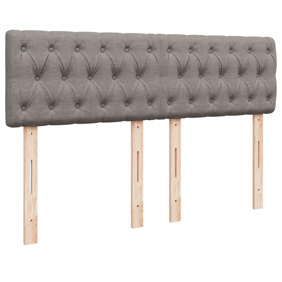 Sommier à lattes de lit avec matelas Taupe 140x200 cm Tissu - 12