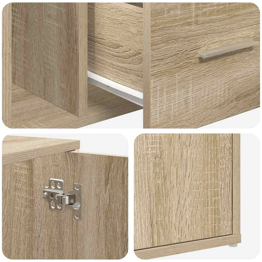 Armoire d'angle chêne sonoma 200x40x45 cm bois d’ingénierie - 13