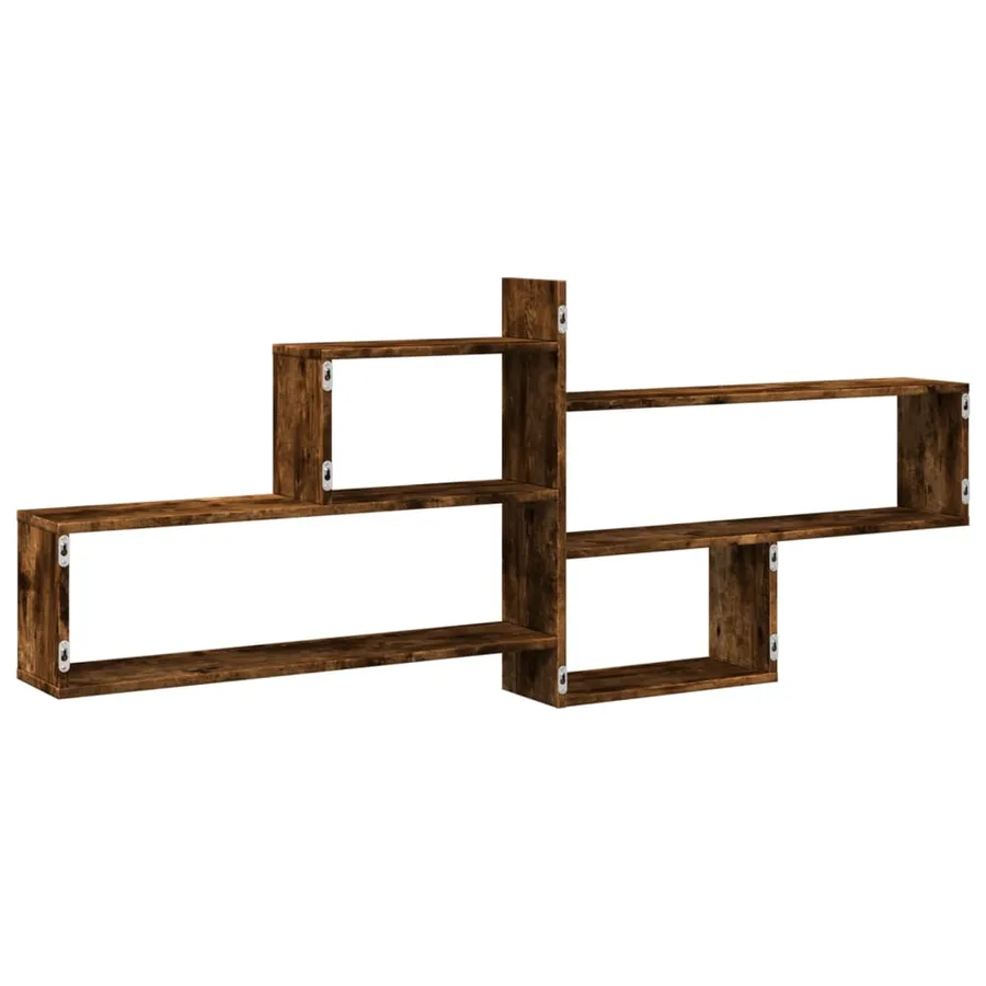 Étagère murale chêne fumé 167,5x18x68 cm bois d'ingénierie - 6