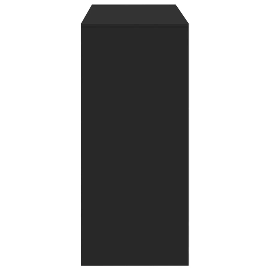 Table de bar avec étagère noir 124x46x103,5cm bois d'ingénierie - 5