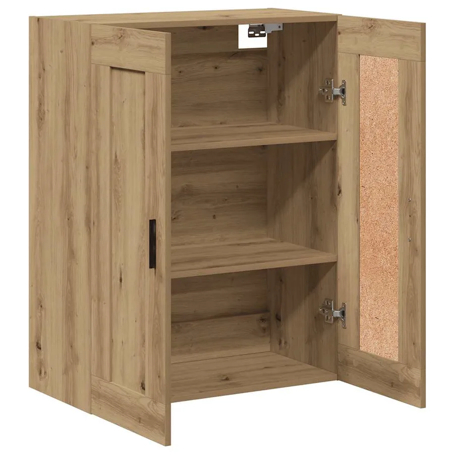 Armoire murale chêne artisanal 69,5x34x90 cm bois d'ingénierie - 7